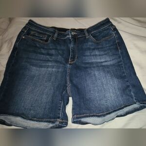 Dark Blue Denim Shorts